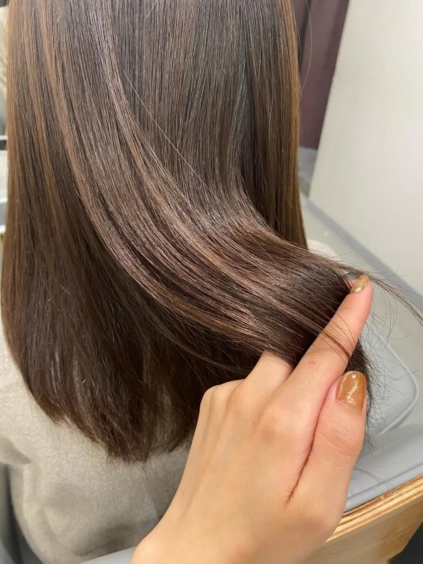 【最高級✨髪質改善コース】似合わせカット＋質感再整イルミナカラー＋BYKARTEトリートメント5step🫧の写真