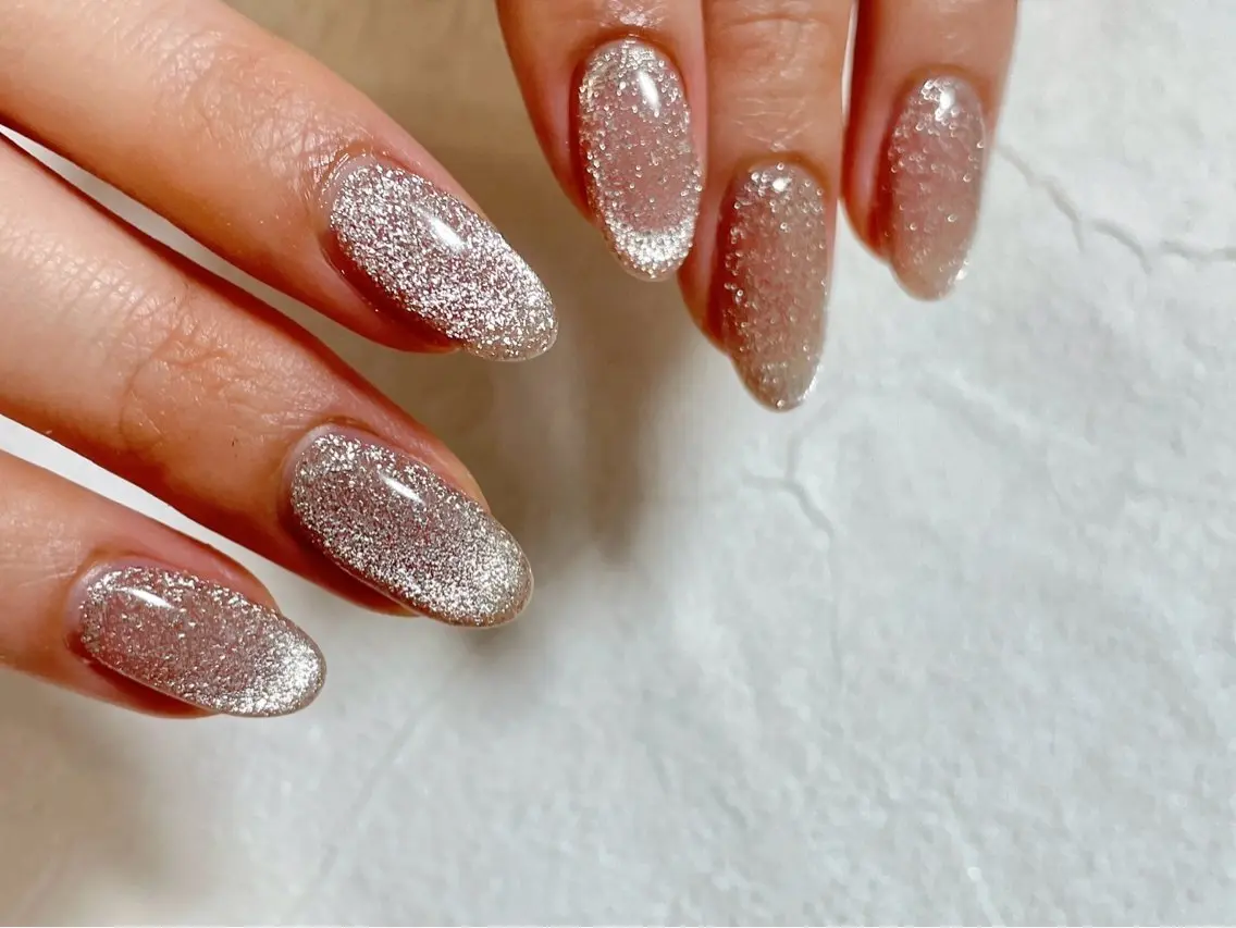 ネイル ラメ(グリッター) マグネットネイル ハンドネイル kiki nail たまプラーザのネイルデザイン