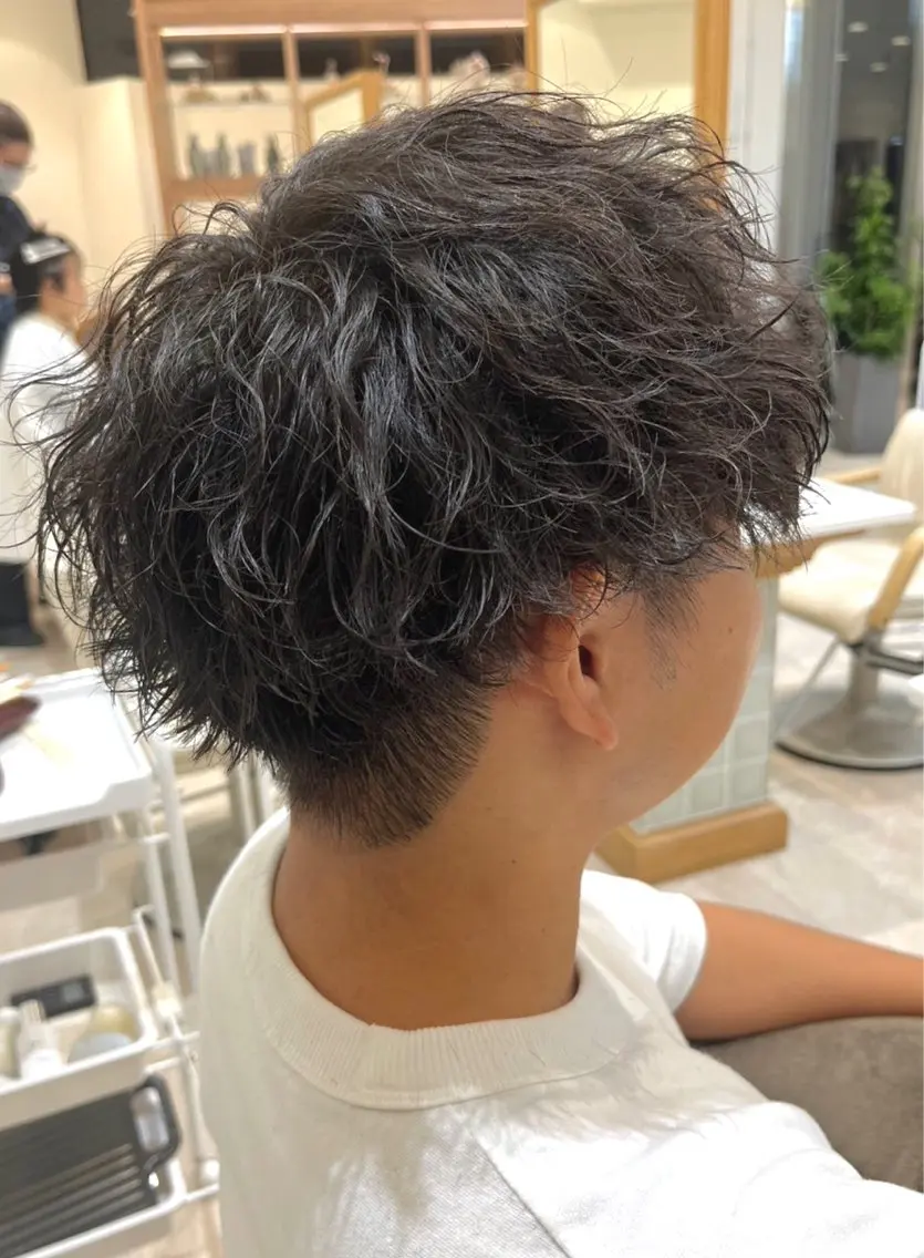 ショート パーマ メンズ 小林 優太 メンズパーマ✨のヘアスタイル