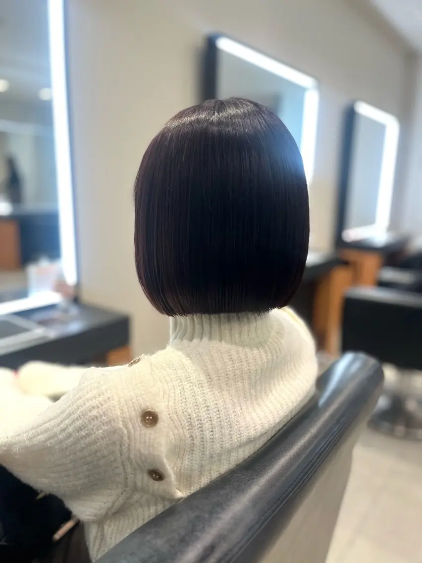 ショート ボブ カット ヘアカラー トリートメント 顔周りレイヤー 髪質改善 / AYUのヘアスタイル