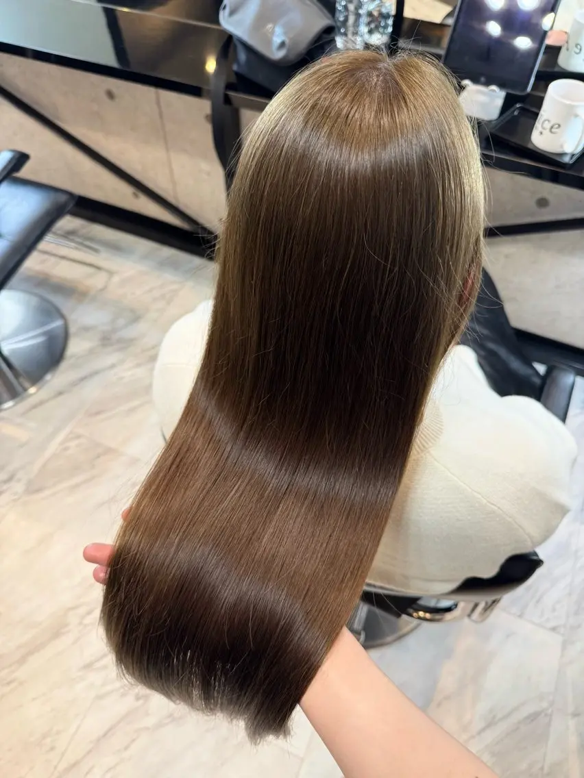 カラー ブリーチ 透明感カラー ブリーチなしカラー ワダ マリのヘアスタイル
