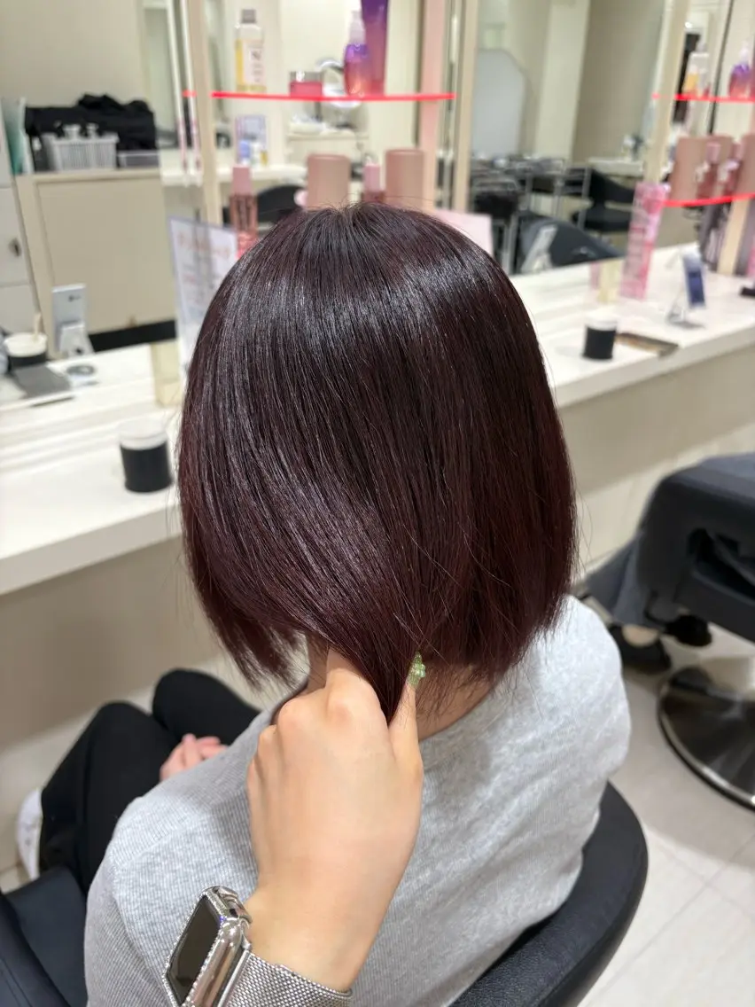 セミロング カラー ヘアアレンジ ヘアカラー トリートメント 💟RINNA 艶カラー💟のヘアスタイル