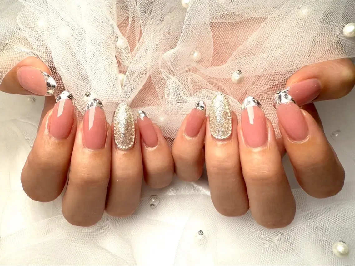 ハンド💅120分持ち込みアート+チップ長さだし10本💛オフありの写真