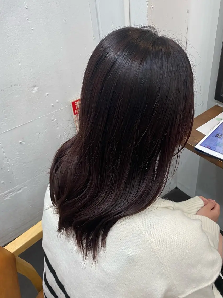 ミディアム カラー ヘアアレンジ 🍒ᩚ名駅/艶髪 縮毛矯正/あゆ🍒ᩚのヘアスタイル