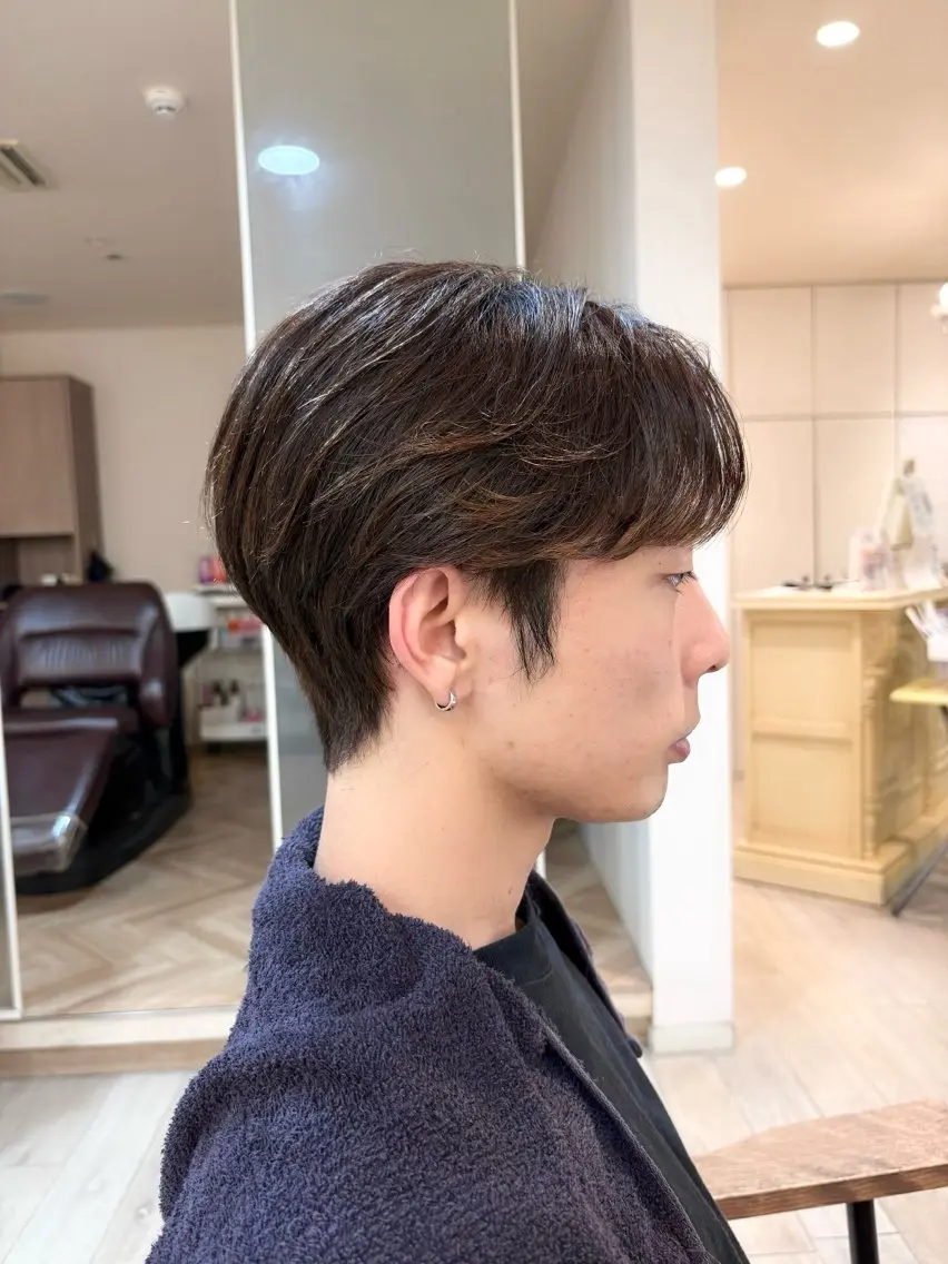 🟢【🇰🇷韓国風スタイル🇰🇷】メンズセンターパート➕ダウンパーマ¥8250~の写真