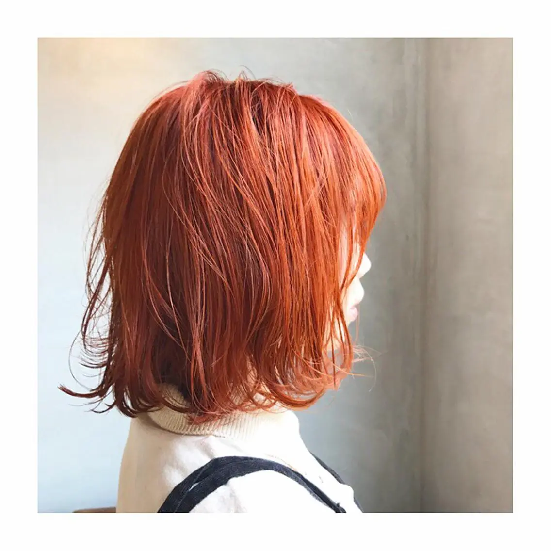 ショート カラー ブリーチ オレンジ クドウレイ fifth神南のヘアスタイル
