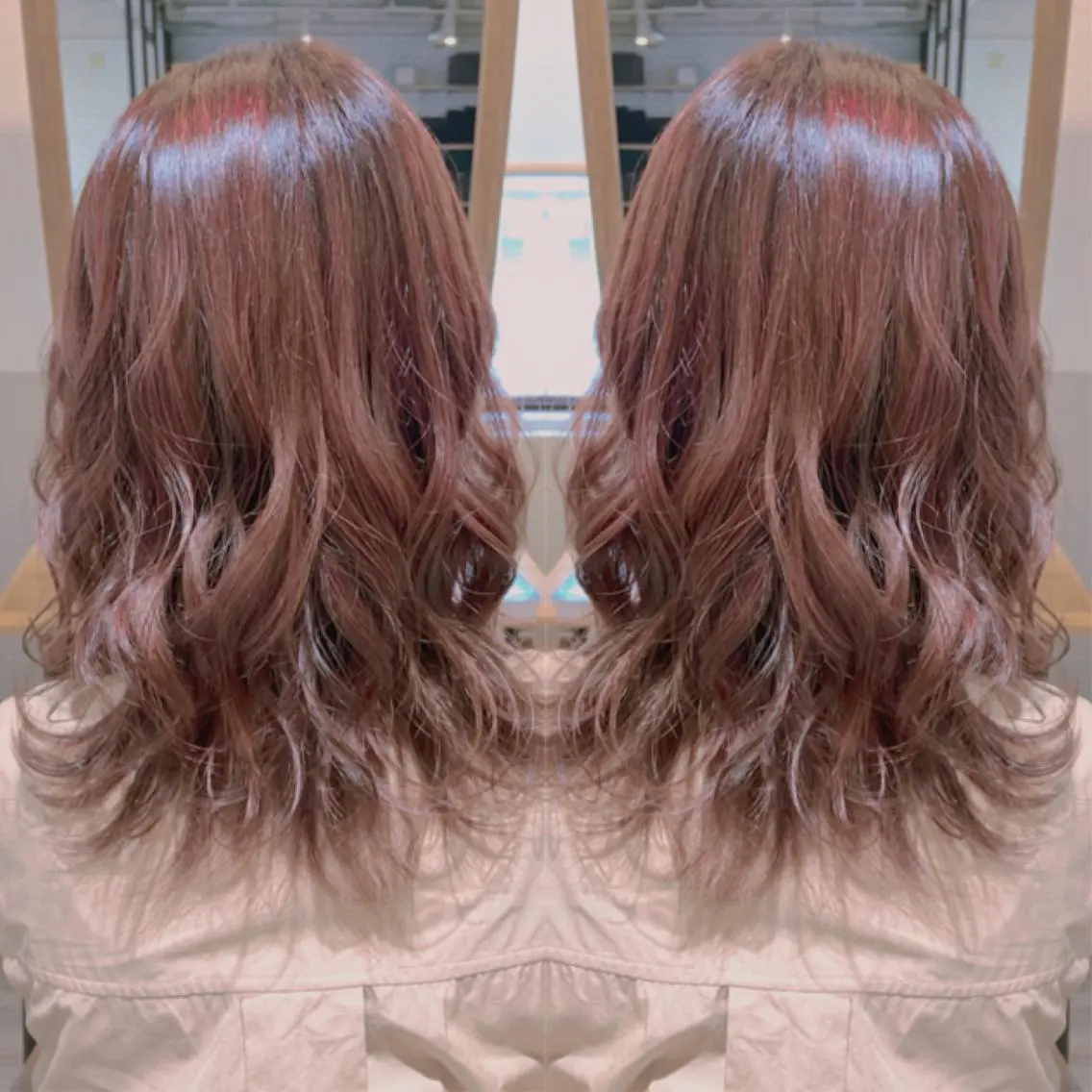 セミロング カラー ヘアアレンジ ブリーチ イルミナカラー ブリーチなしカラー カット ヘアカラー 韓国hair🦋 Nanaのヘアスタイル