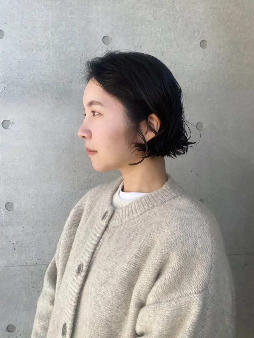 ショート パーマ ボブ 大石 沙季のヘアスタイル