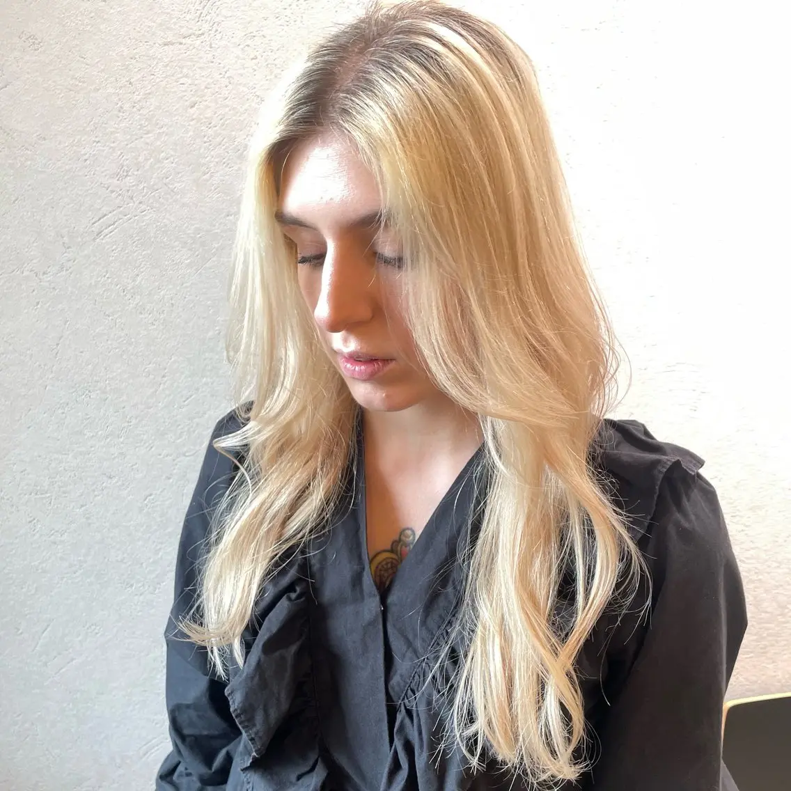 ロング トリートメント 銀座：似合わせカラー オリーブ🫒アレンジのヘアスタイル