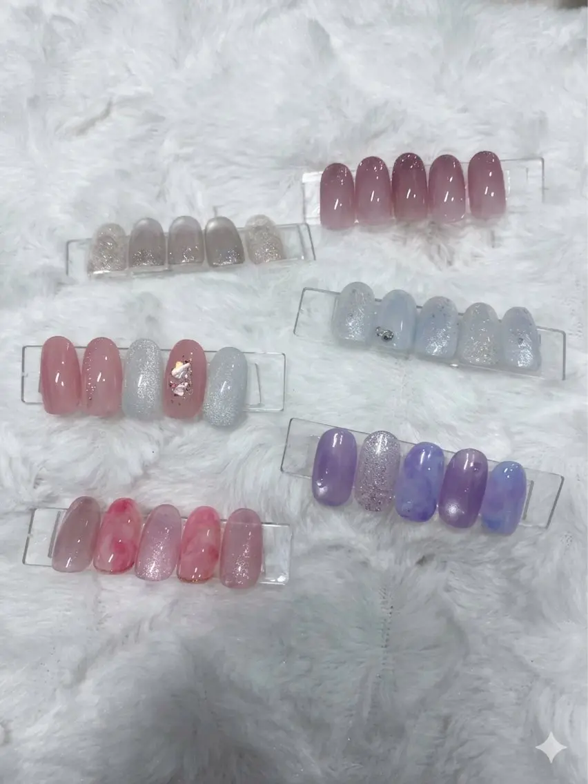 ご新規オフ込み⭐︎綺麗め月替りデザイン⭐︎定額メニュー(ロングネイル、長さ出し不可)の写真