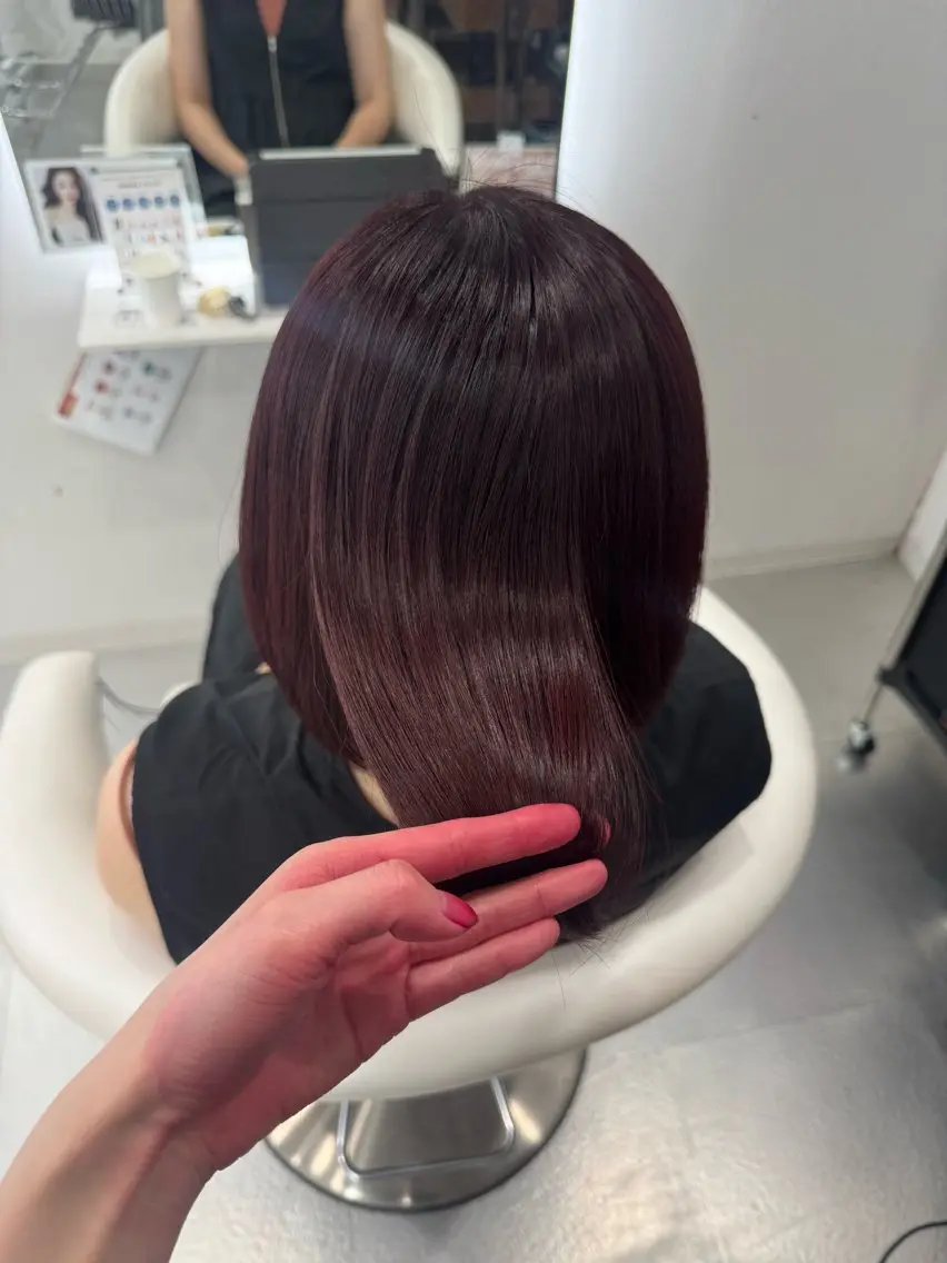 ミディアム ヘアカラー みな .share天王寺のヘアスタイル