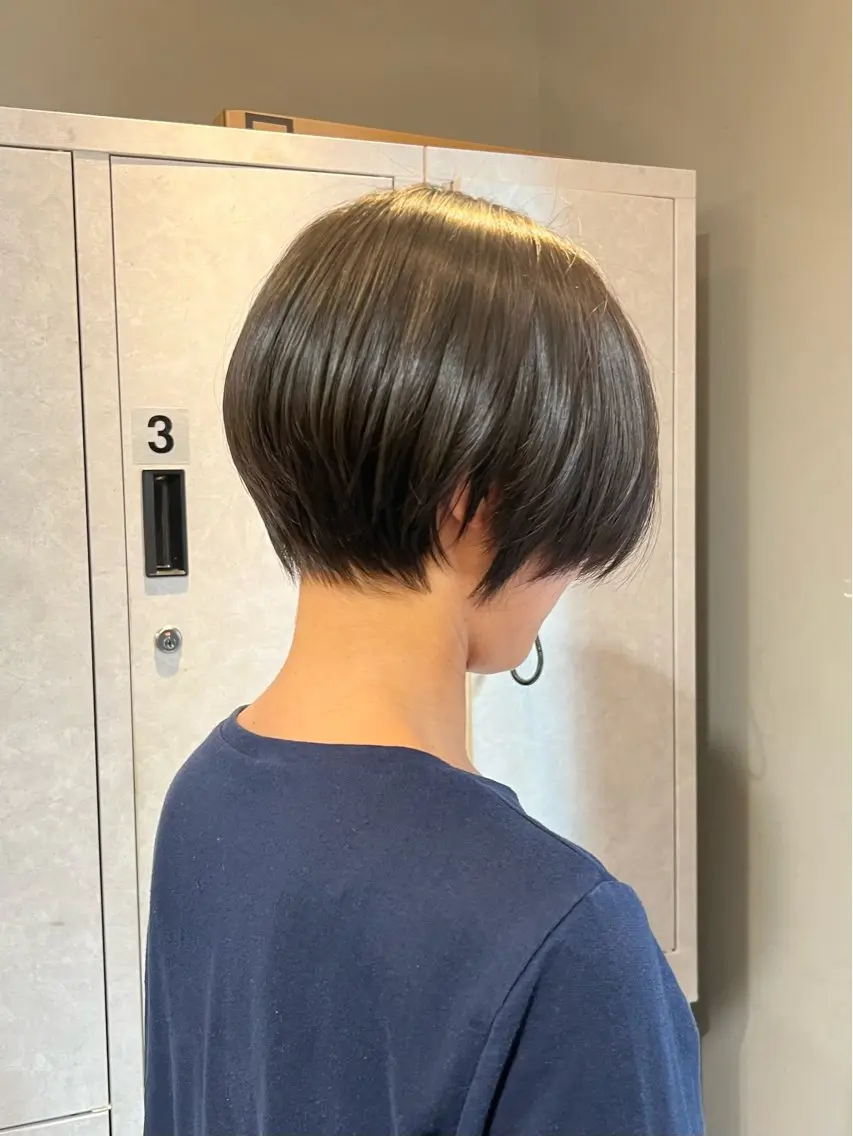 ショート カラー ボブ ショートヘア 神戸ボブ✂️ ioe三宮/田 伸佳のヘアスタイル