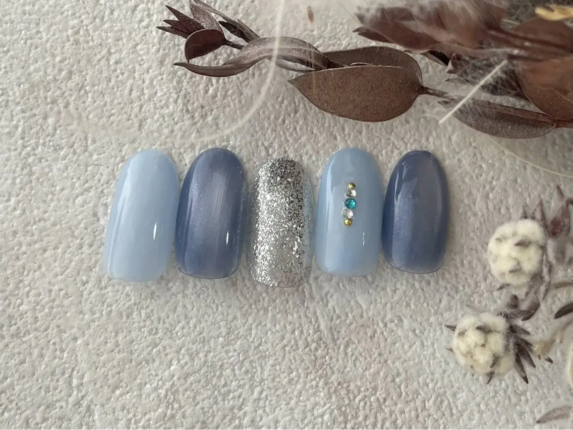 ネイル オーロラネイル 桜ネイル フラワーネイル フットネイル フレンチネイル ハンドネイル kiki nail たまプラーザのネイルデザイン