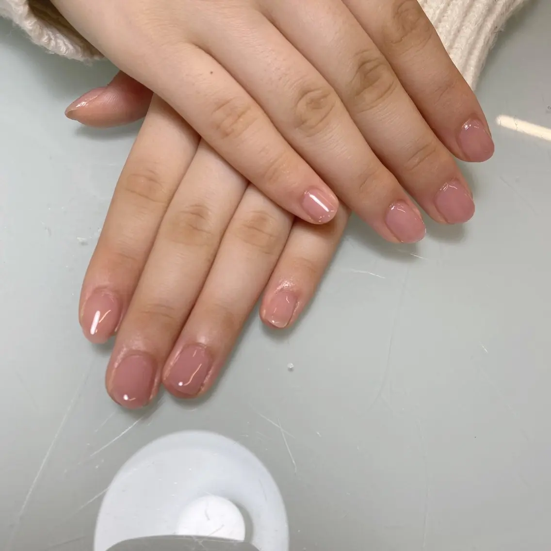 ネイル 長さ出し ジェルネイル グラデーション オフィスネイル ワンカラーネイル 🍑yui ネイル🍑のネイルデザイン