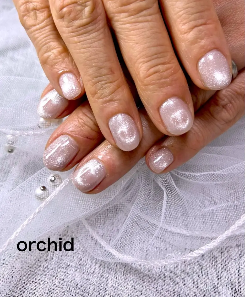 ネイル ハート マグネットネイル ハンドネイル orchid ♡オーキッドのネイルデザイン