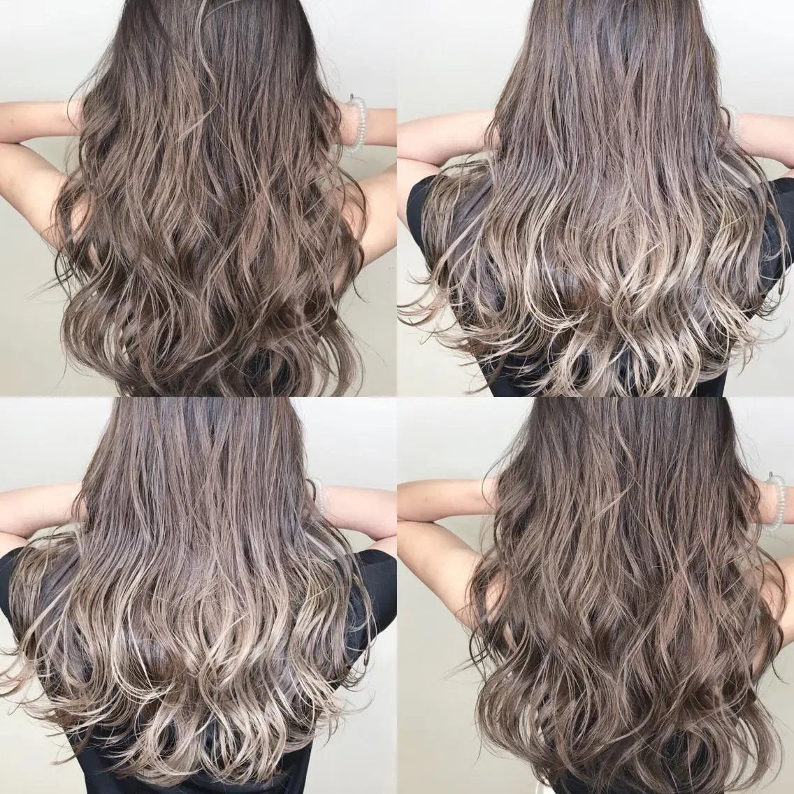 ロング カラー ブリーチ ケアブリーチ グラデーションカラー イルミナカラー 髪質改善カラー韓国風 レイヤーtudaのヘアスタイル