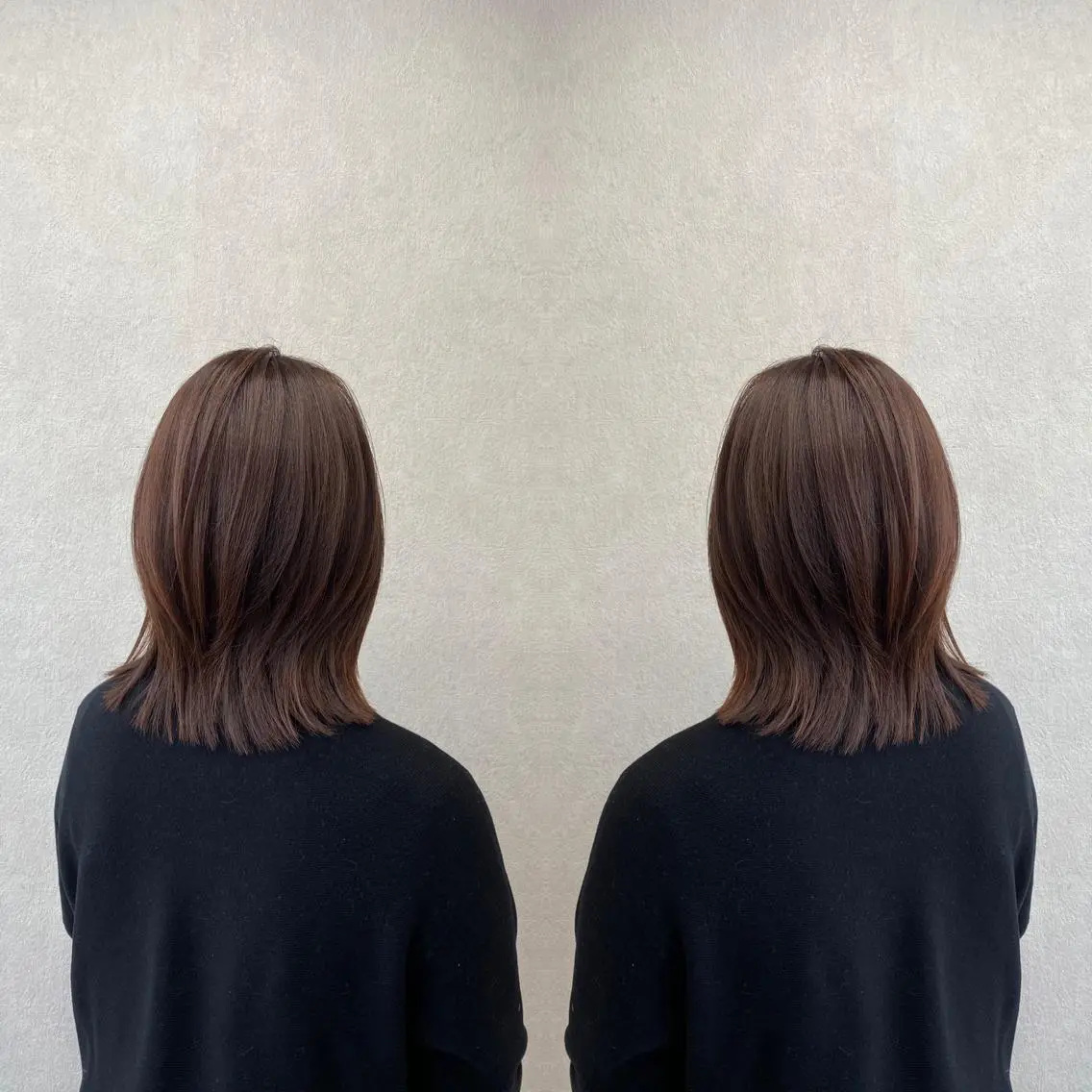 ミディアム カラー ブラウンカラー ピンクカラー ピンクブラウン tocca 💜石田愛結💜のヘアスタイル