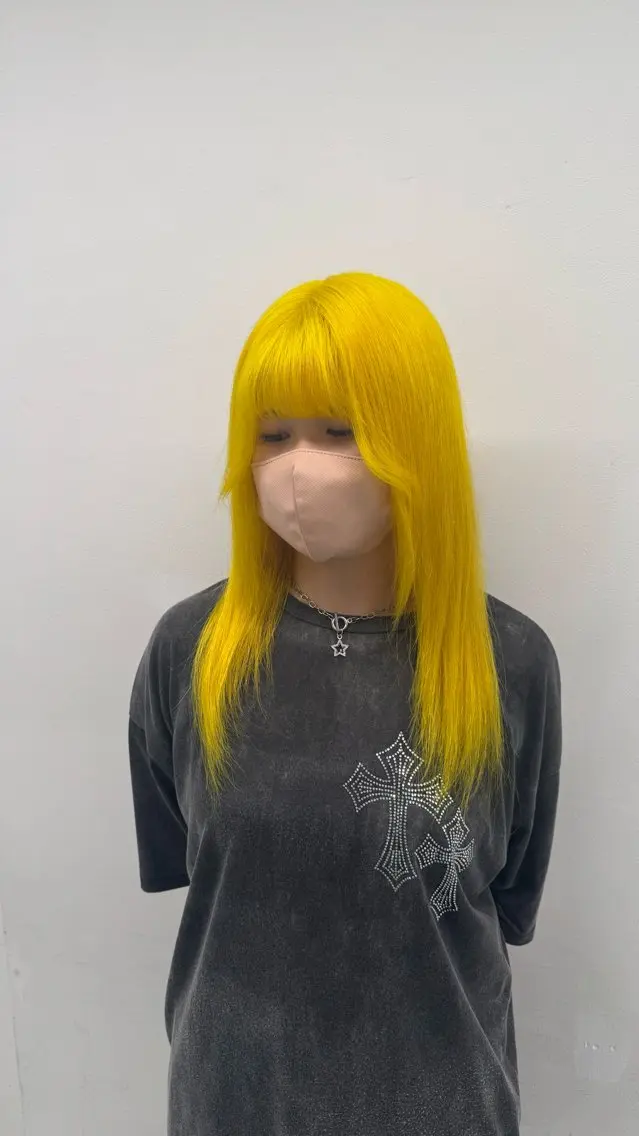ロング カラー ヘアアレンジ ヘアカラー トリートメント ヘッドスパ ヘアセット ウルフカット×ハイ トーン職人🤍ゆうひのヘアスタイル