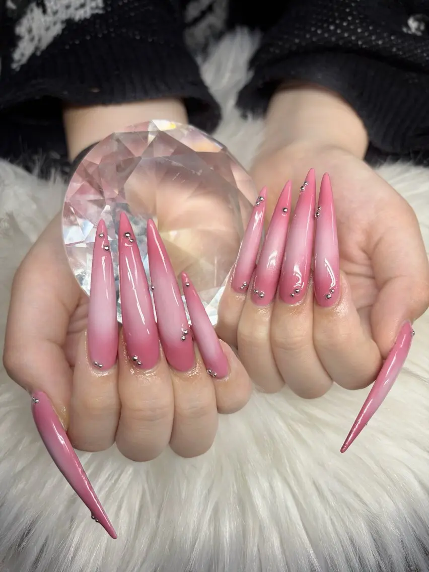 ネイル アートネイル オーロラネイル チークネイル 長さ出し フットネイル ハンドネイル Chan nailsのネイルデザイン
