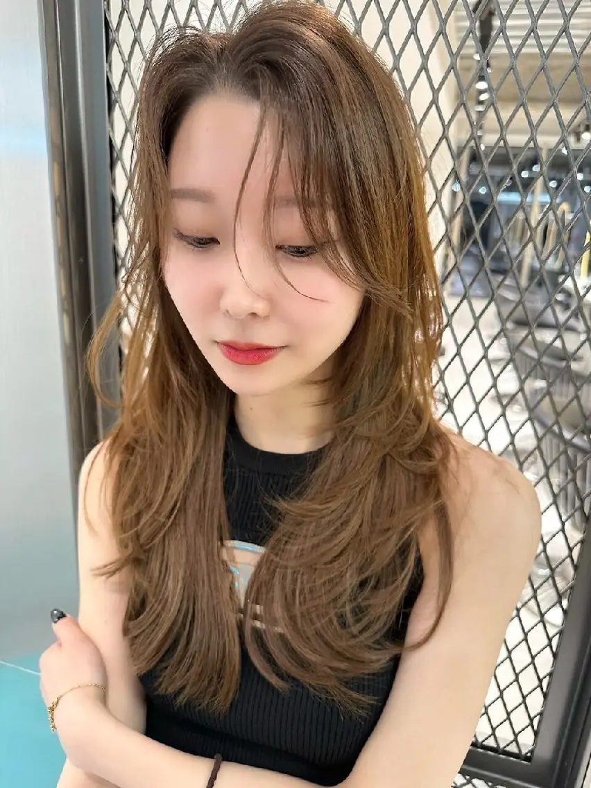 ロング カラー カット ヘアカラー トリートメント 髪質改善/韓国ヘア /透明感カラー🧸のヘアスタイル
