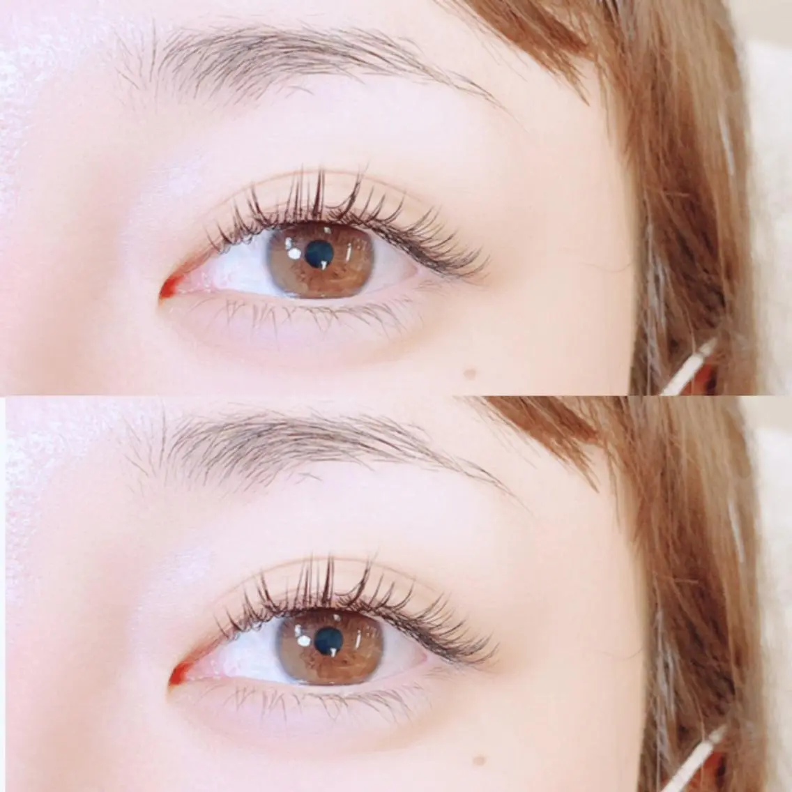 まつげパーマ上下の写真