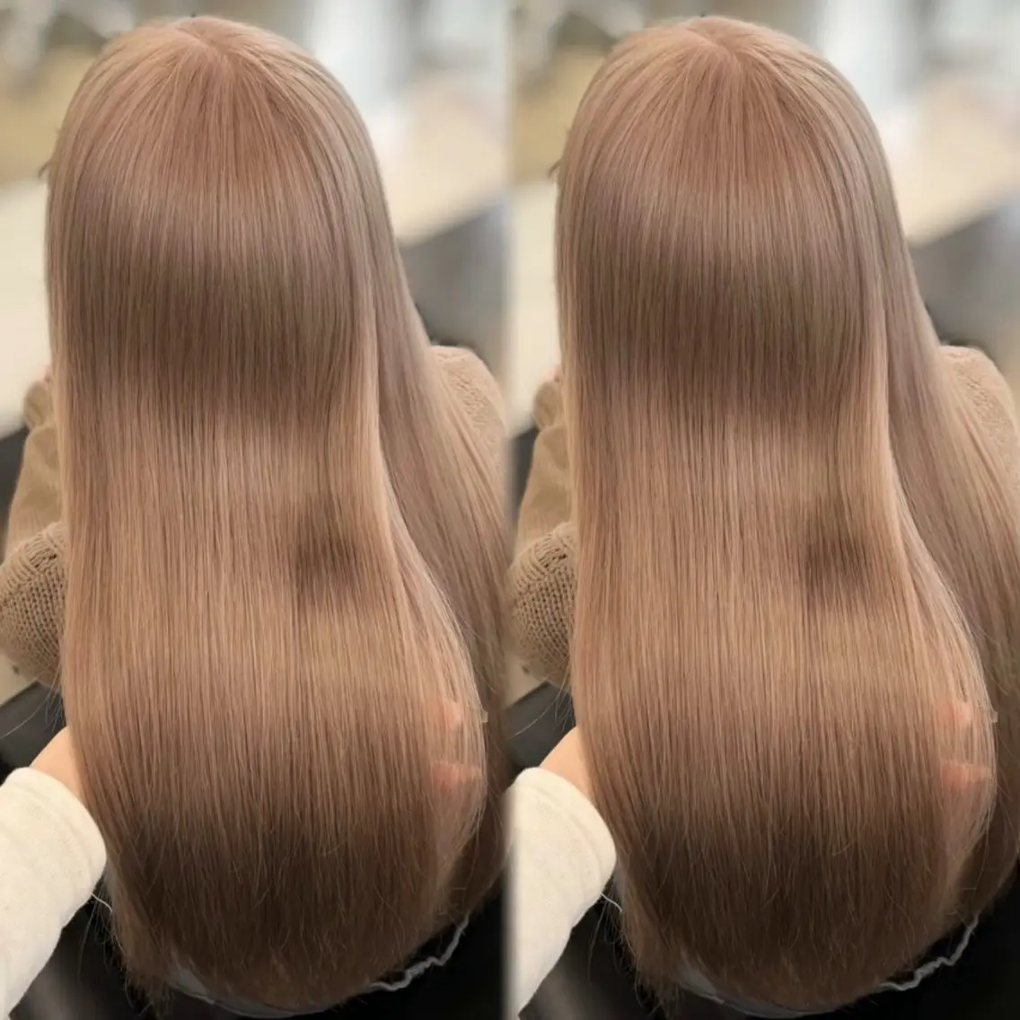 ✨"王道"ミルクティーベージュ✨♡【リタッチ+最高級カラー+内部補修トリートメント💎】♡の写真