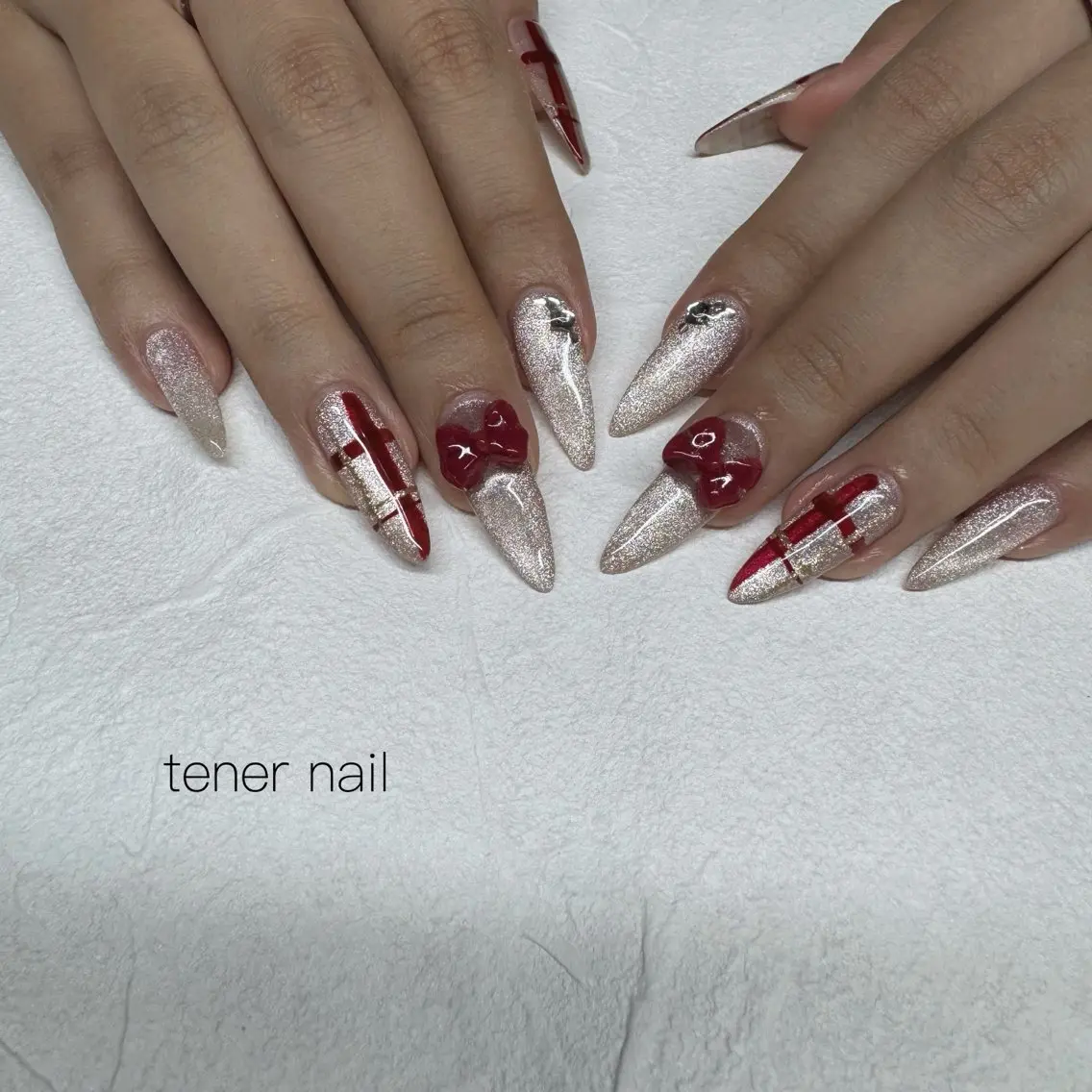 ネイル ボルドー マグネットネイル ハンドネイル テネルネイル tener nailのネイルデザイン