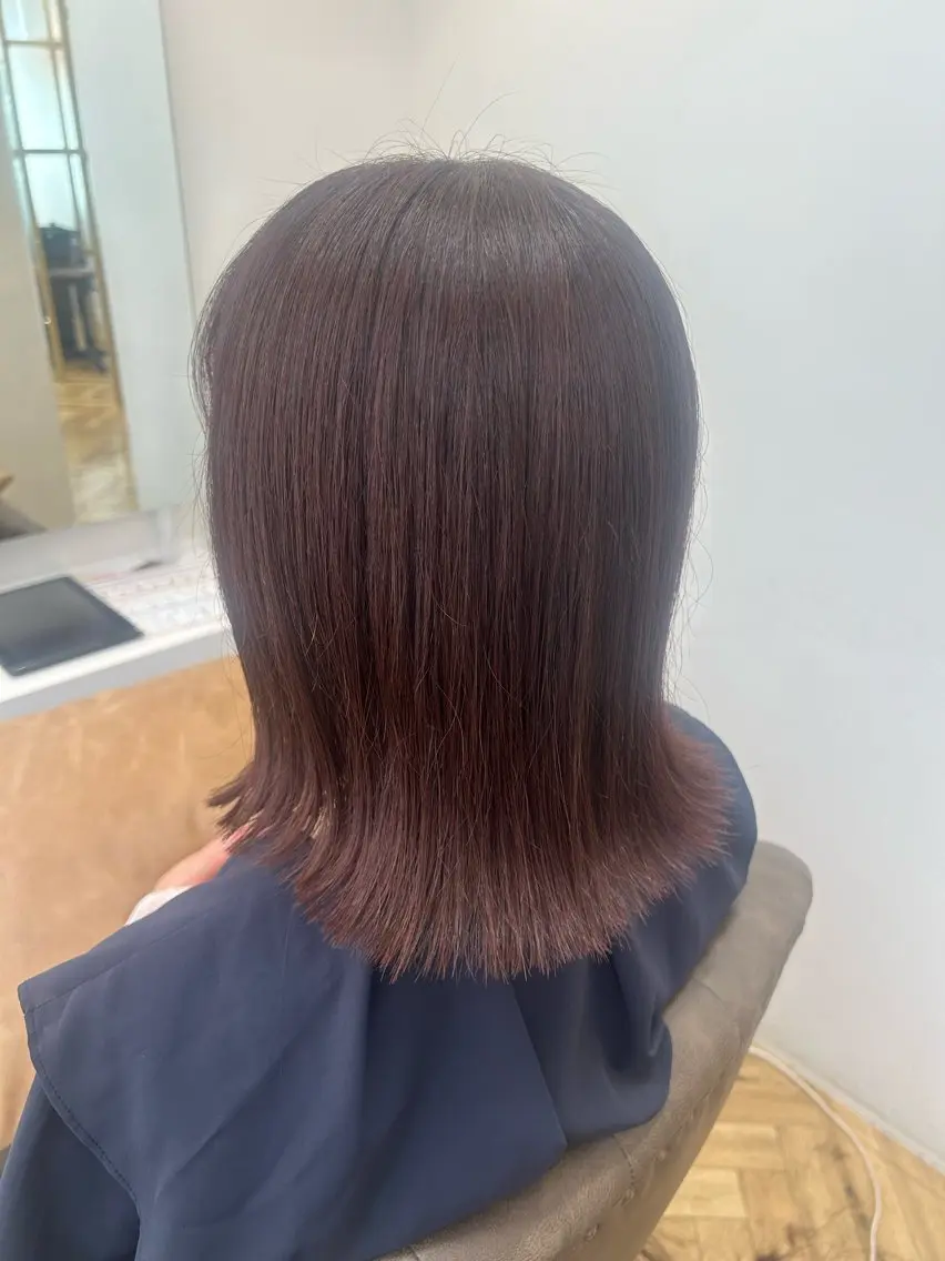 ミディアム カラー カット ヘアカラー トリートメント wataru hoashiのヘアスタイル
