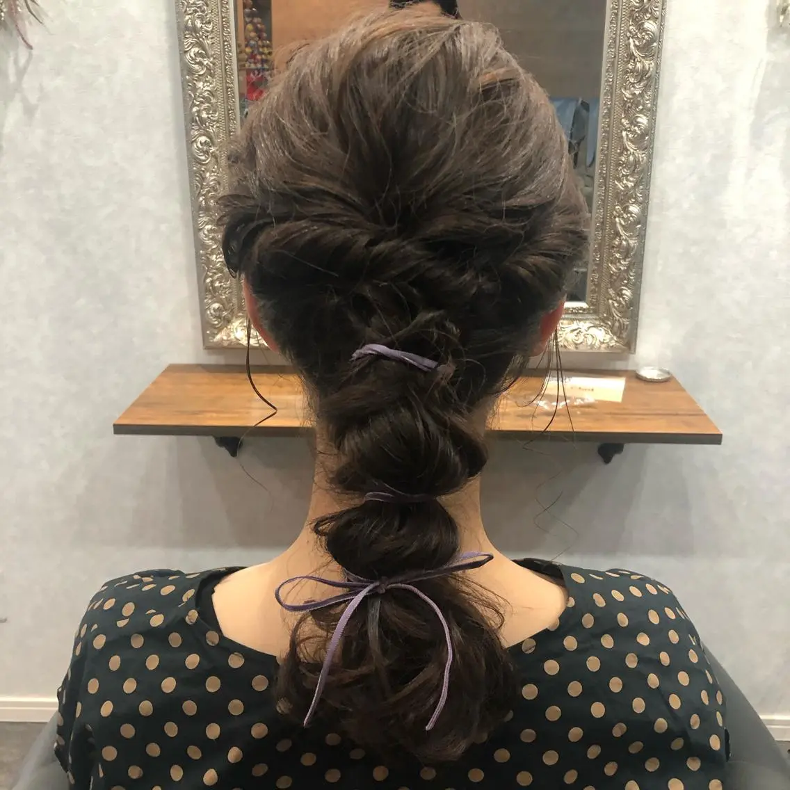 ヘアセットハーフアップの写真