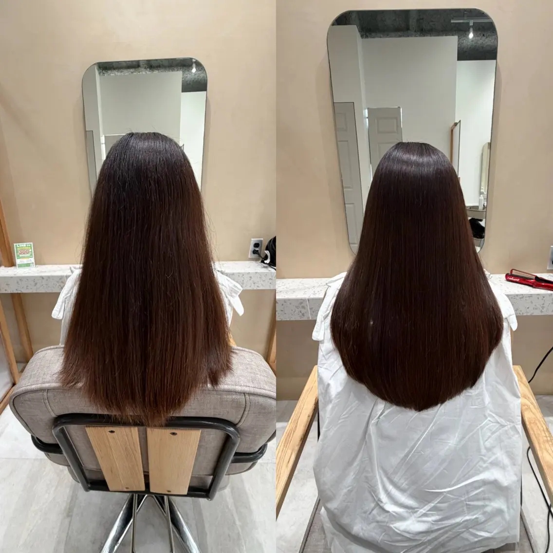 ロング 縮毛矯正 カット 縮毛矯正 トリートメント 🫧艶髪ボブ🫧 チカのヘアスタイル