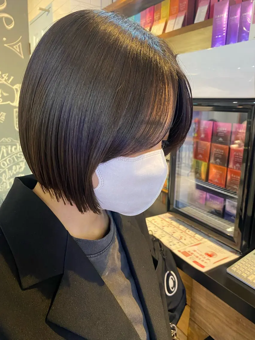 ショート カラー ボブ カット ヘアカラー トリートメント scene. haraのヘアスタイル