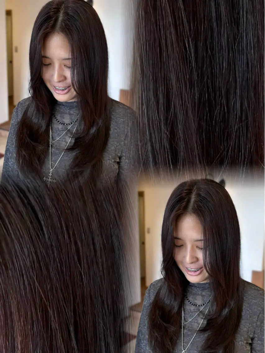 ロング ヘアカラー トリートメント 髪質改善/縮毛矯正 透明感カラー/スバルのヘアスタイル