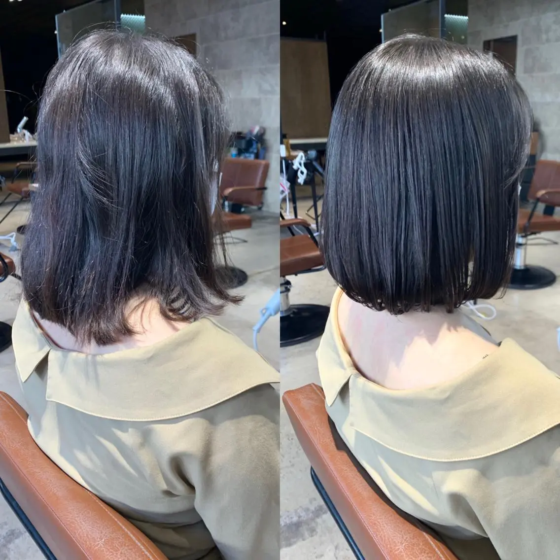 ミディアム カラー パーマ ヘアアレンジ ボブ 長めボブ 骨格別小顔カット/ 顔周りカット/金井のヘアスタイル
