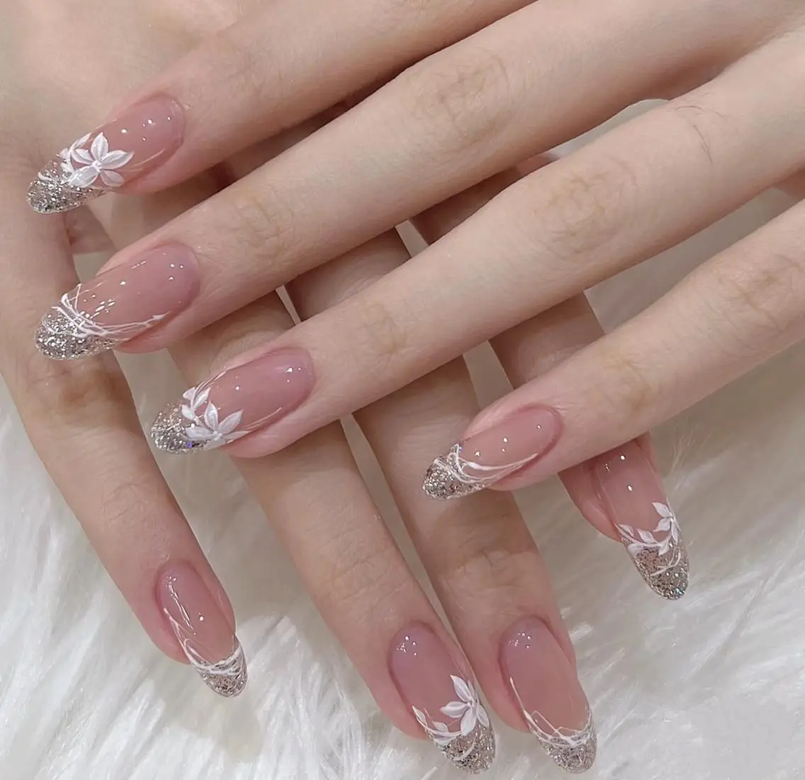 ネイル アートネイル 持ち込み ニュアンスネイル ストーンネイル Yosora nailのネイルデザイン