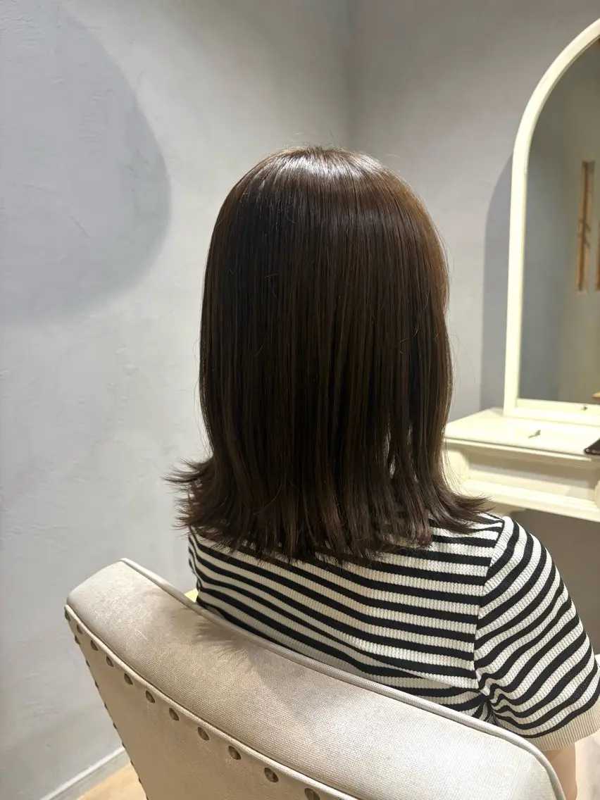 ミディアム カラー ベージュカラー mimi 🌟のヘアスタイル