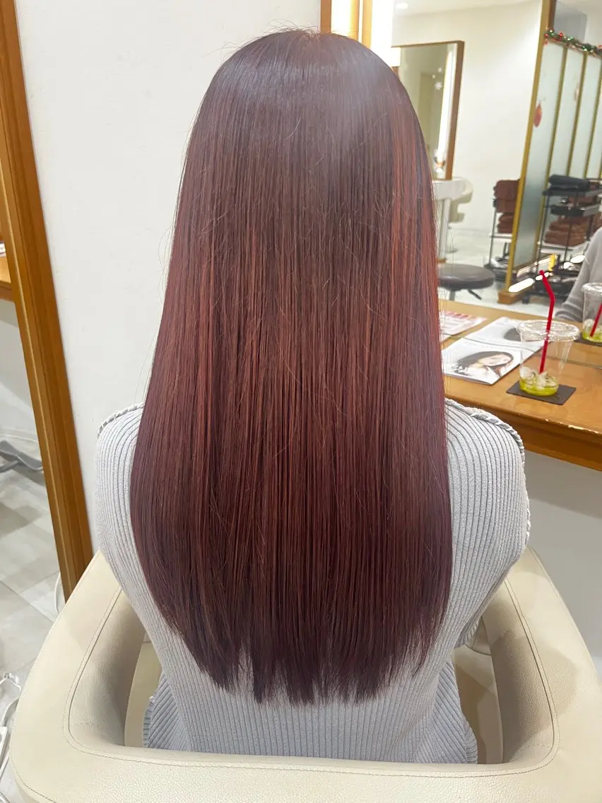 ロング カラー ヘアカラー トリートメント 縮毛矯正🫧/ 武笠 友香🤍のヘアスタイル
