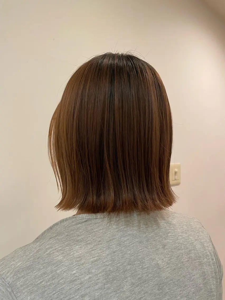 ミディアム 切りっぱなしボブ ボブ ボブカット 佐々木 祐太のヘアスタイル