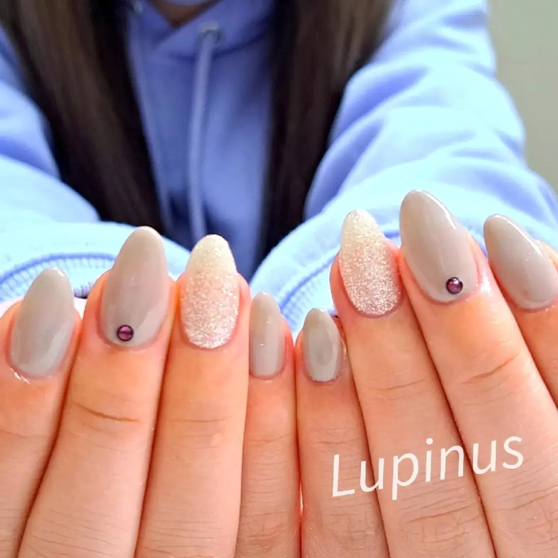 ネイル ストーンネイル Lupinus ルピナスのネイルデザイン
