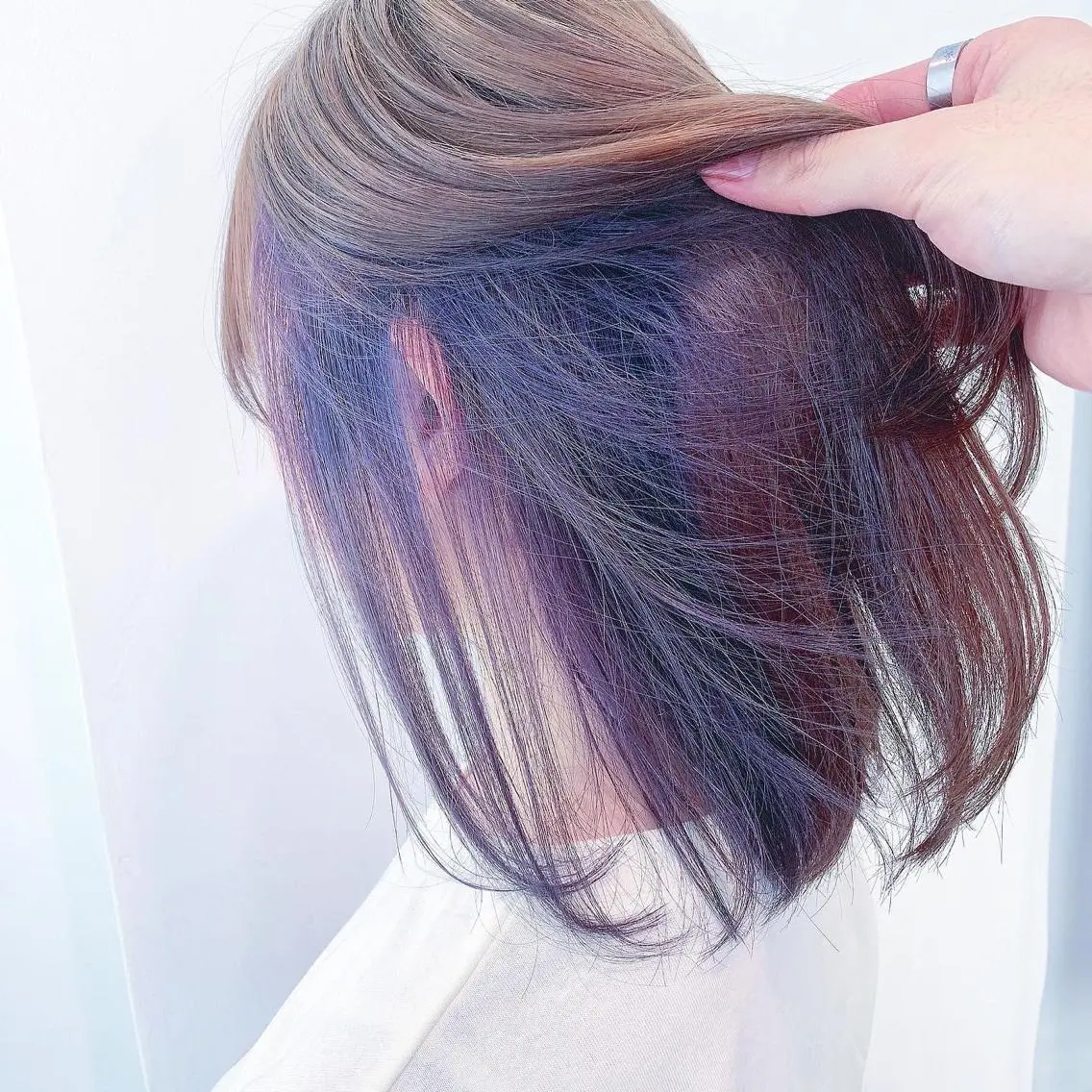 ミディアム カラー ラベンダーカラー ヘアカラー トリートメント 🏆ウルフ/レイヤー 指名No.1山口圭佑のヘアスタイル