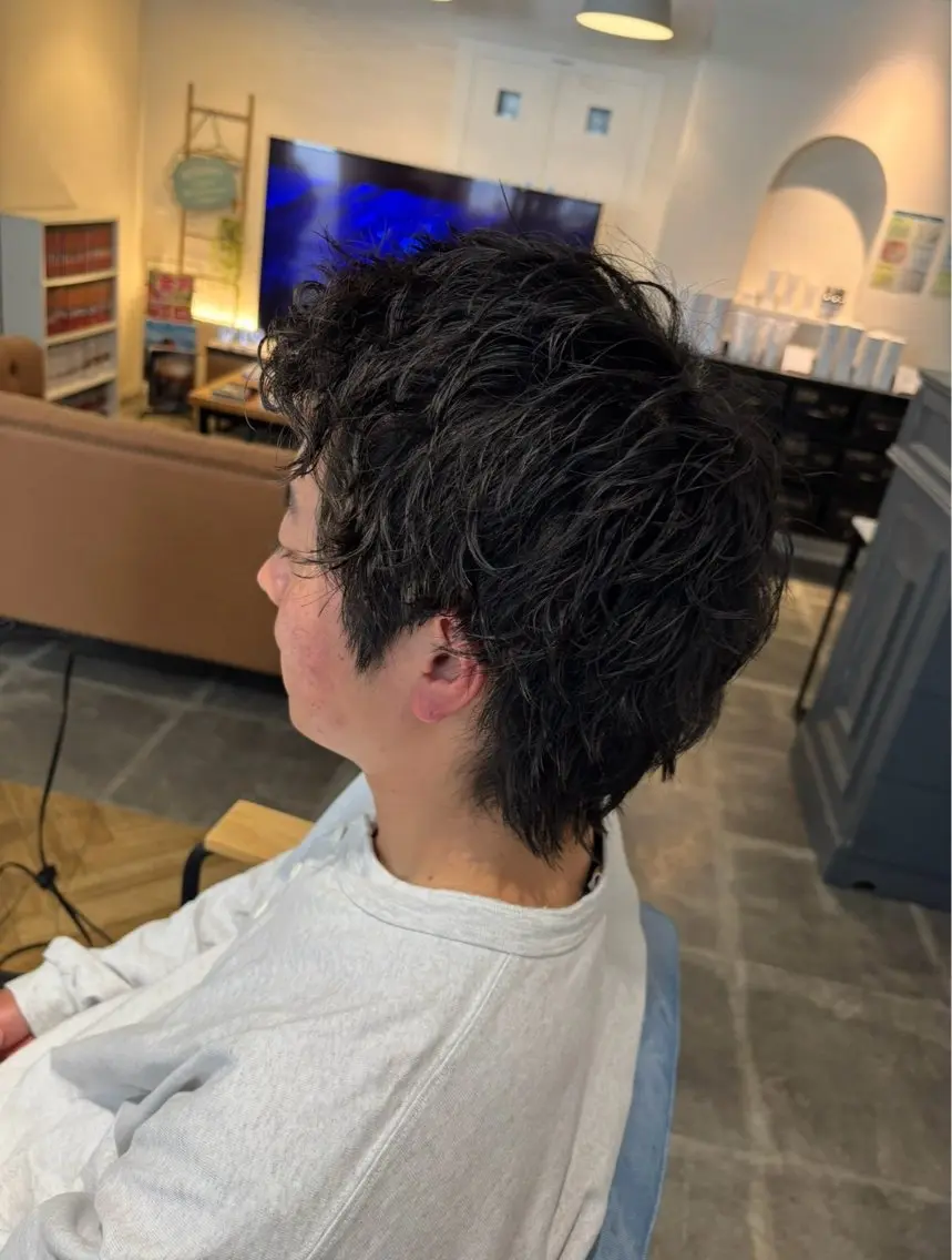 ショート パーマ メンズ カット パーマ トリートメント 🫟メンズスタイル 特化型マナ🫟のヘアスタイル
