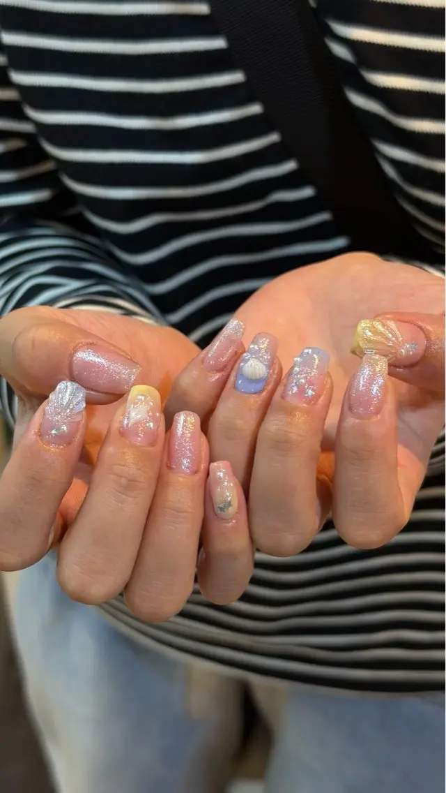 ネイル アートネイル クリアネイル キラキラネイル ぷっくりネイル ハンドネイル nailsalon Utopiaのネイルデザイン
