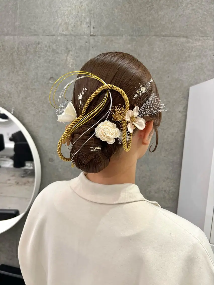 ロング ヘアアレンジ 卒業式のヘアスタイル ヘアセット 卒業式お呼ばれ🕊️ ヘアセット✴︎ミキのヘアスタイル