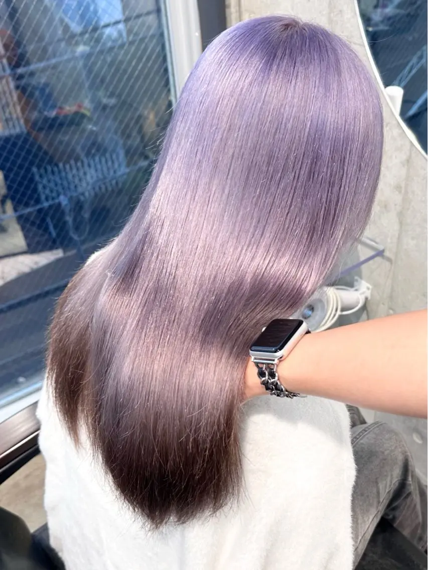 ロング ヘアカラー トリートメント 🤍ムラ修正ブリーチ 🤍原宿/YUUのヘアスタイル