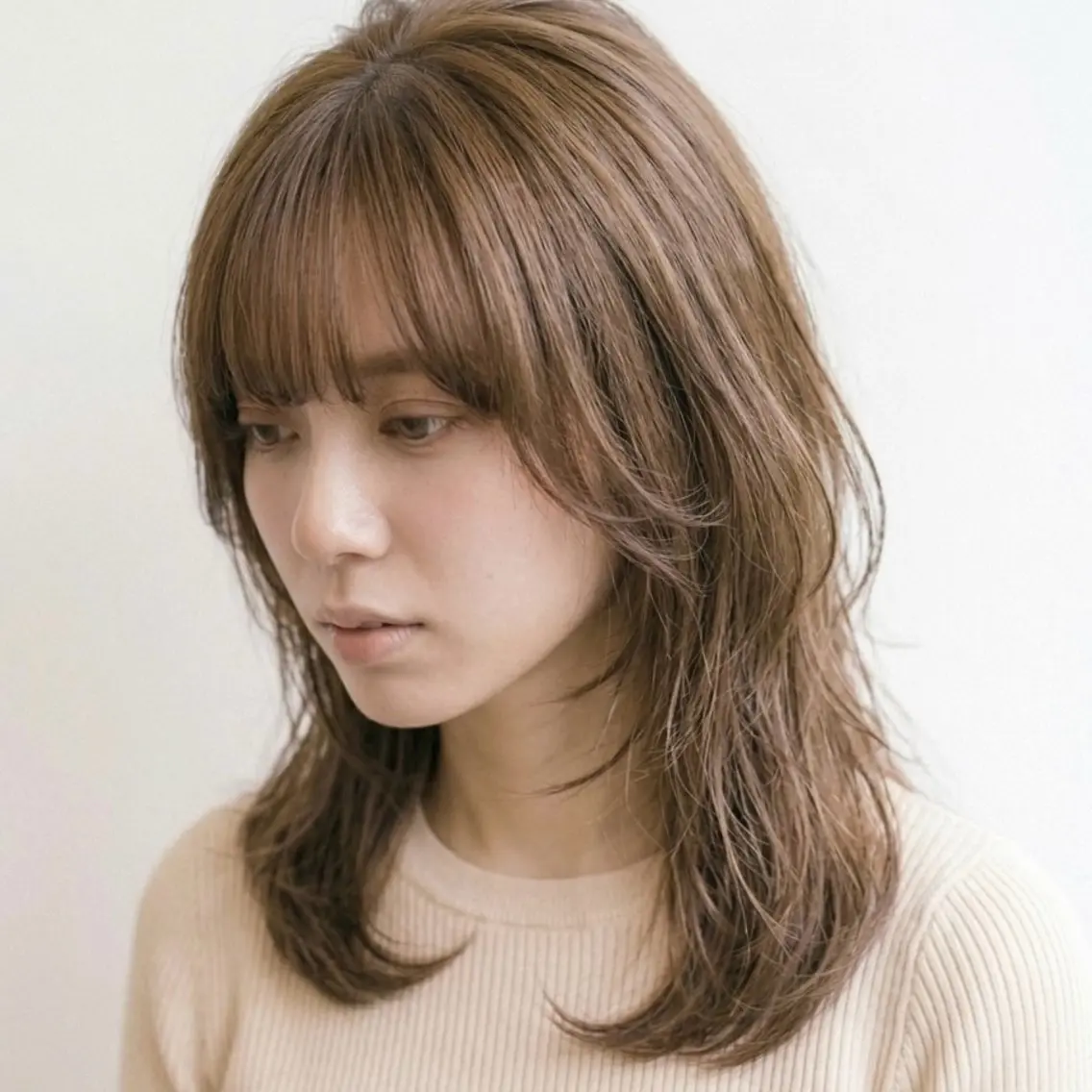 ミディアム 🍓暖色艶髪カラー 桝崎🎀ིྀのヘアスタイル