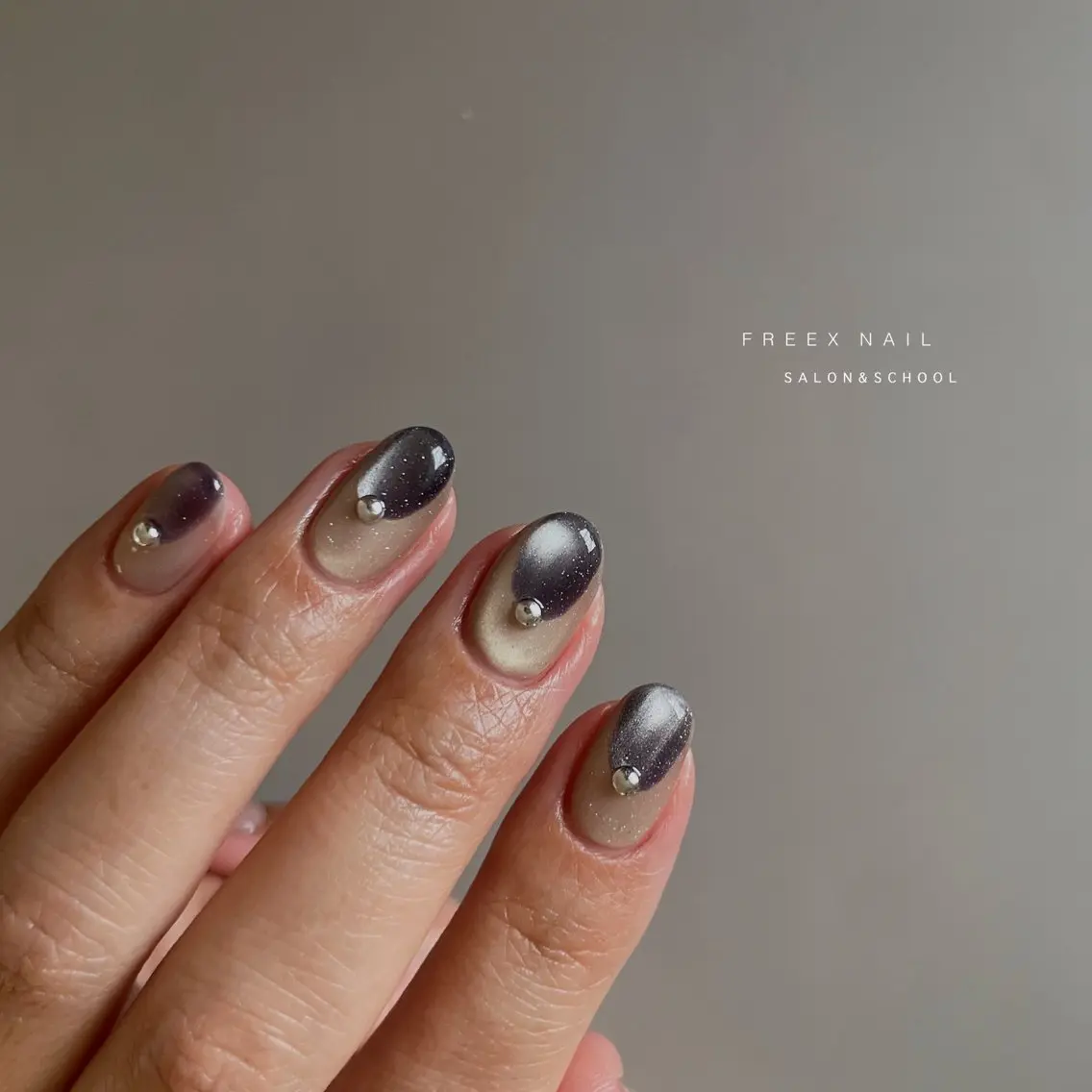 ネイル マグネットネイル ハンドネイル ハンドケア freex nail /ニュアンス/個性派のネイルデザイン