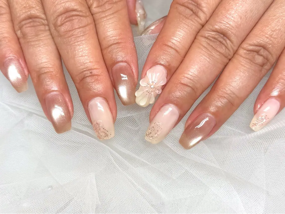 ネイル フラワーネイル ハンドネイル HazeGrass NAILのネイルデザイン
