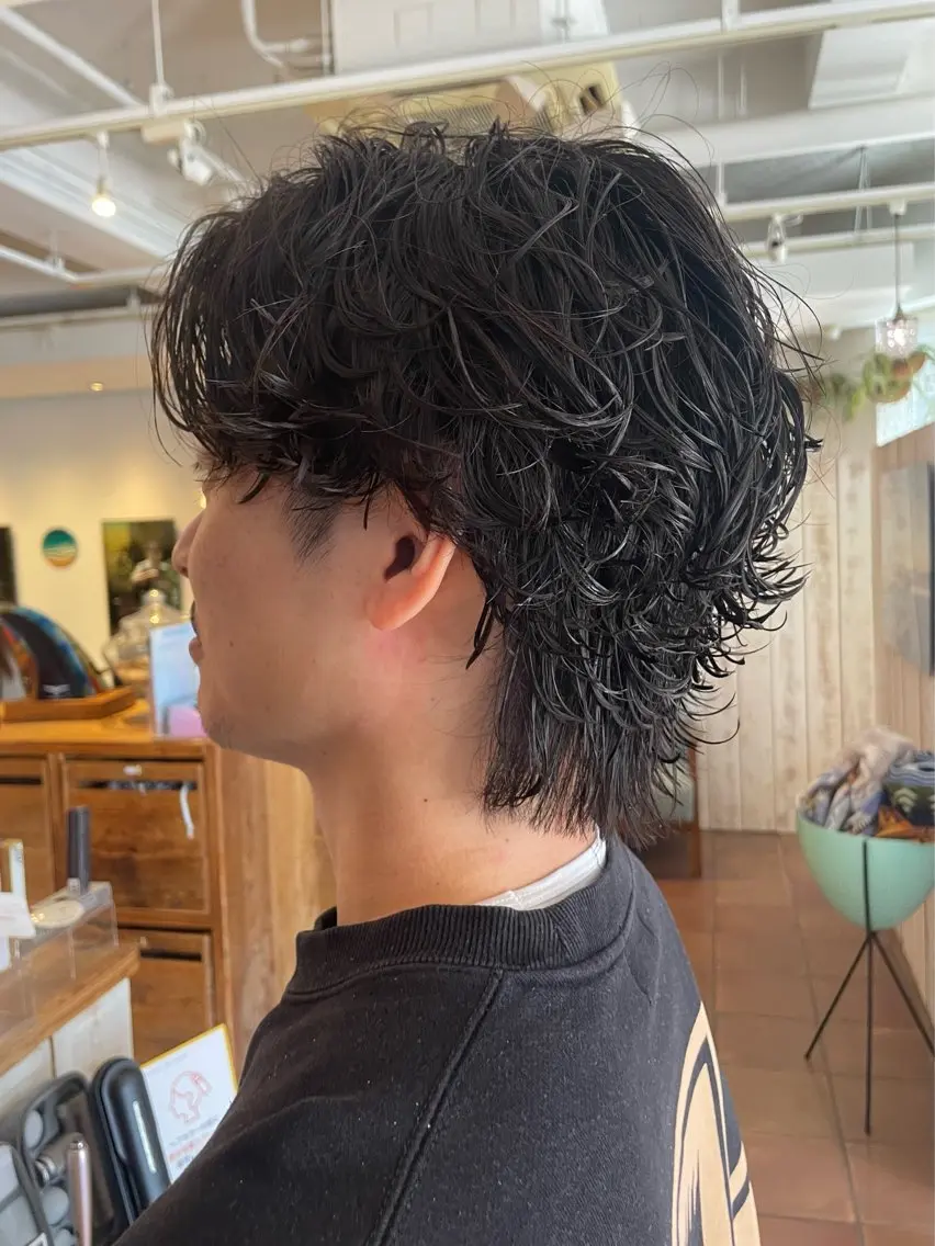 パーマ メンズ カット パーマ 逗子ショートモデル 募集🌺MOEKAのヘアスタイル