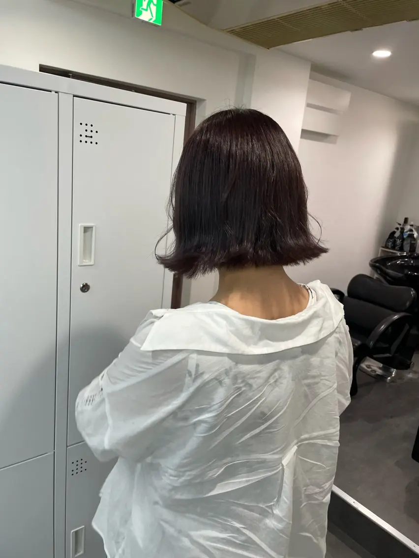ミディアム ラベンダーブラウン ヘアカラー トリートメント ♡透明感/艶カラー/ M a I ♡のヘアスタイル