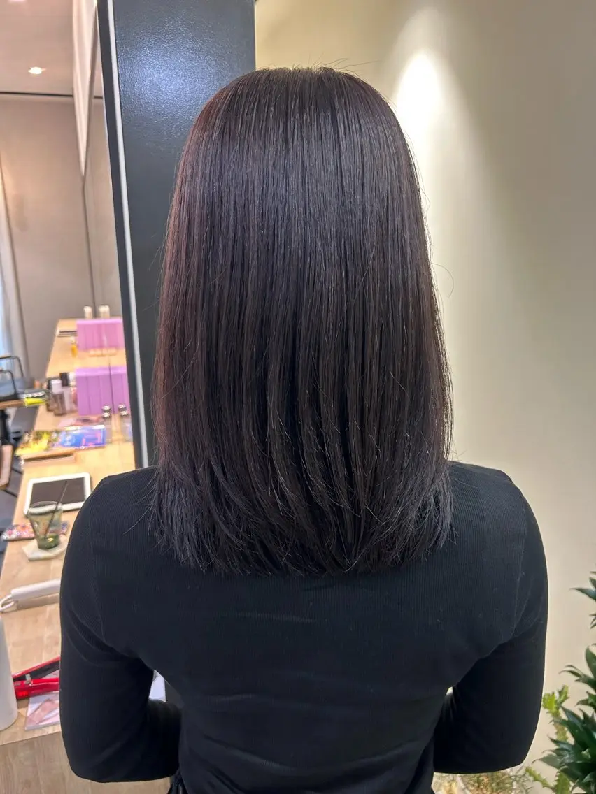 セミロング カラー ベージュカラー ブリーチ ダブルカラー ラベンダーカラー ラベンダーベージュ カット ヘアカラー トリートメント hubhair レイヤー/透明感のヘアスタイル