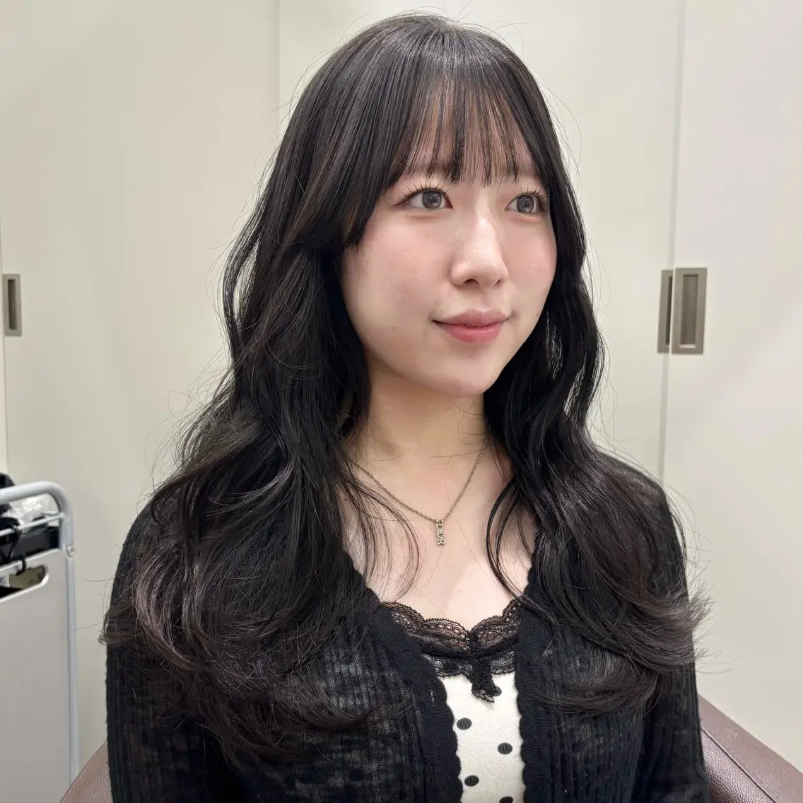 ロング カット ヘアカラー トリートメント 盛れる透明感カラー momokaのヘアスタイル